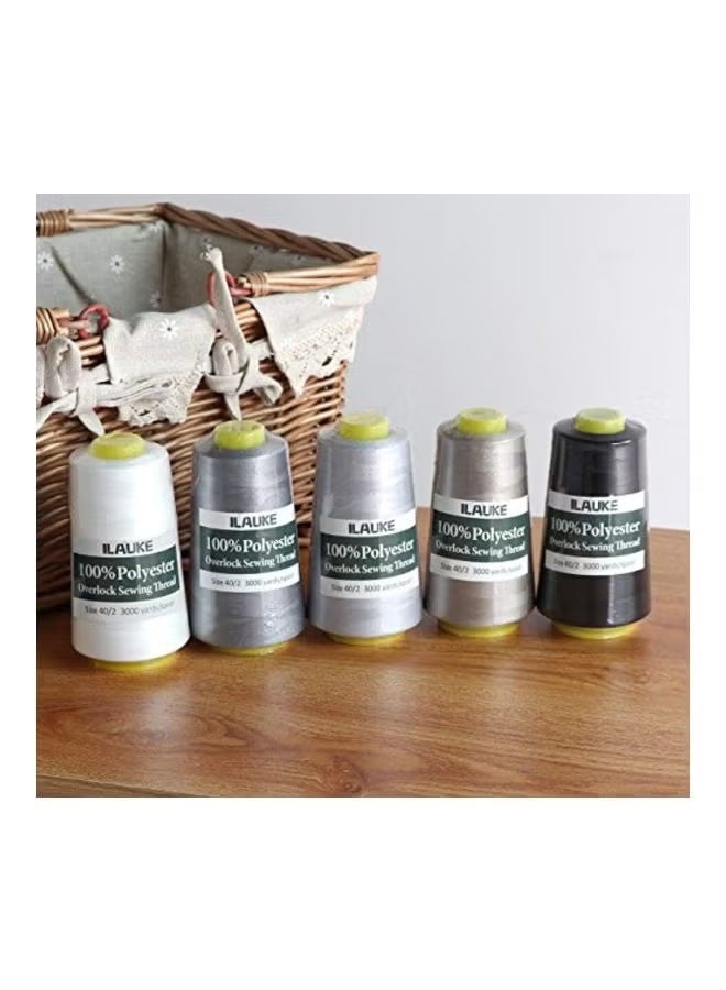 6-Piece Polyester Sewing Thread Set, Multicolor, 3000 Yards, Strong Durable Thread for Hand & Machine Sewing, DIY Craft & Tailoring - Image 4