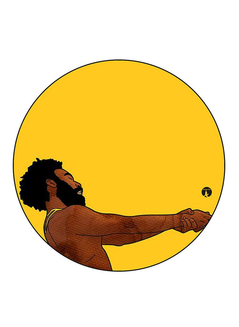 RKN - Donald Glover Printed Large Round Pin Badge Multicolour - Image 1