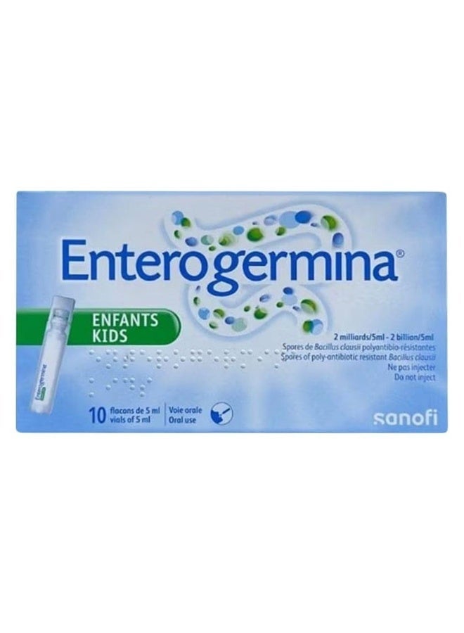 Enterogermina Kids & Infants Probiotic Suspension, 10 Vials x 5ml