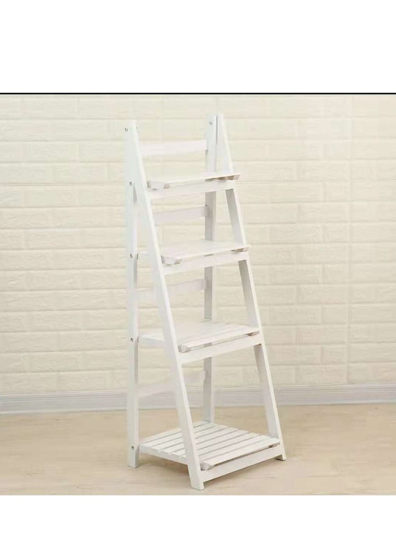 لينجوي حامل زهور خشبي قابل للطي بيج 41.5x32.5x112cm  - Image 3