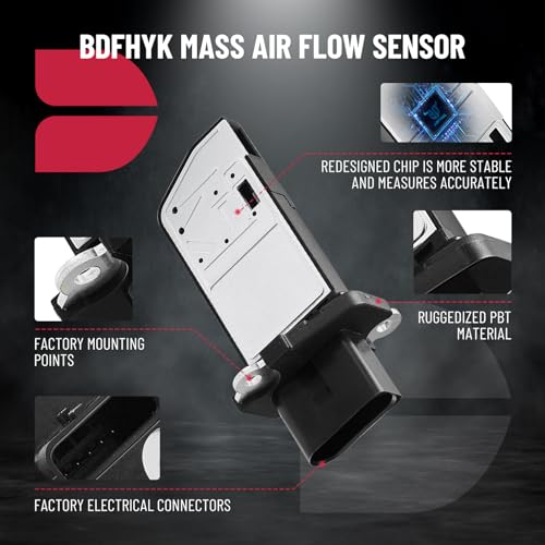 BDFHYK Mass Air Flow Sensor Meter MAF 06F906461A 06D906461 MAF0052 AF10144 MAS0349, Compatible with Audi A4 A3 A4 GTI, Compatible with Volkswagen Jetta Passat Eos TT Tiguan - Image 4