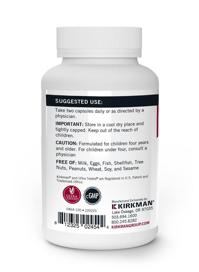 Kirkman Children's Multivitamin & Mineral - 120 Capsules - With 5-MTHF - Potent Broad Spectrum Vitamin/Mineral Supplement - Hypoallergenic - Image 3