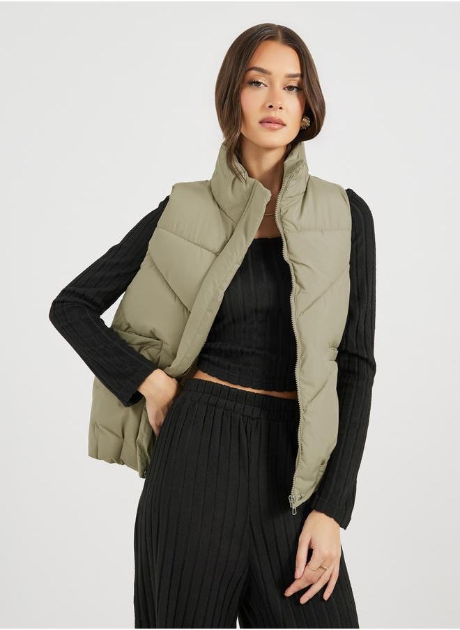 Styli - Regular Fit Regular Length Sleeveless Padded Jacket - Image 1