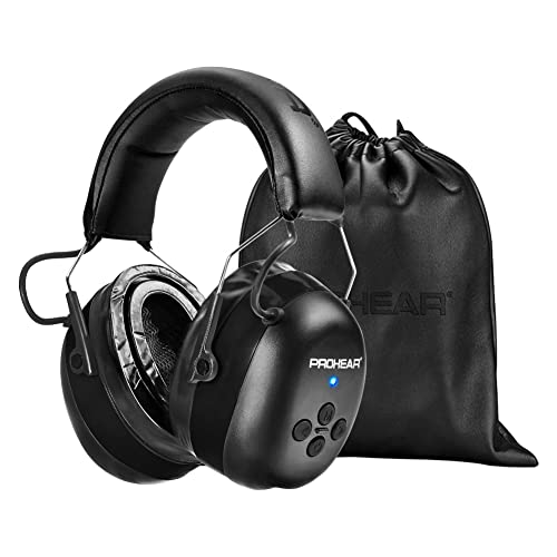 PROHEAR 037 Gel Ear Pads Bluetooth 60 Hearing Protection Headphones1500mAh Rechargeable Battery for 120H Playtime Perfect for Mowing Workshops Snowblowing Black - Image 1