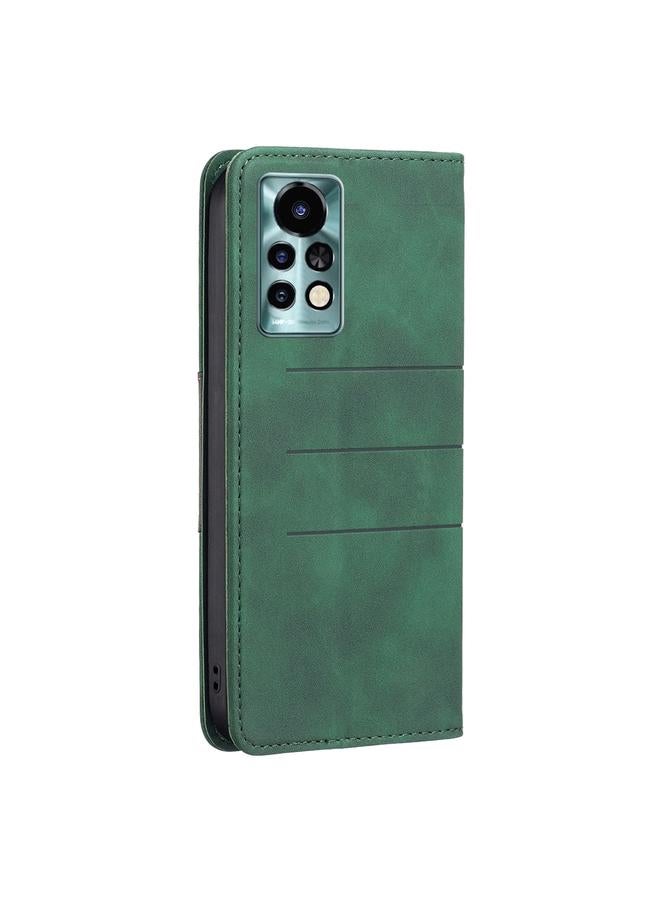 Zaboon Case For Infinix Note 11 Pro BF10 Color Block Magnetic Flip Leather Phone Case - Image 3