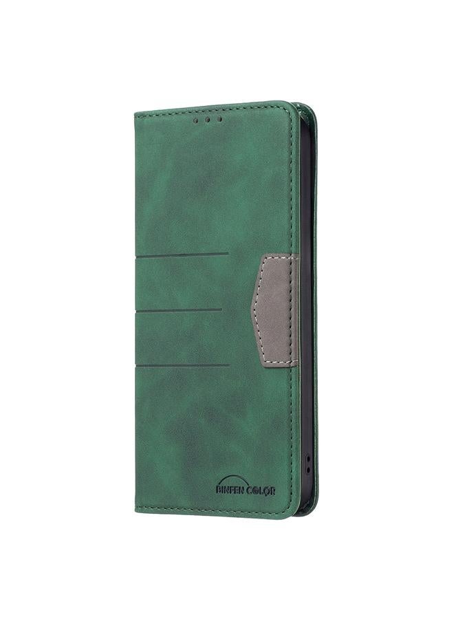 Zaboon Case For Infinix Note 11 Pro BF10 Color Block Magnetic Flip Leather Phone Case - Image 2