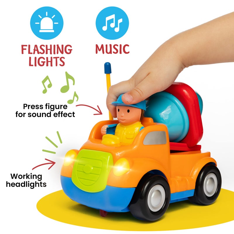 Prextex 2Pk Remote Control Cars For 3-5 Year Old Boys - Truck & Tractor Toddler Toys - Image 3