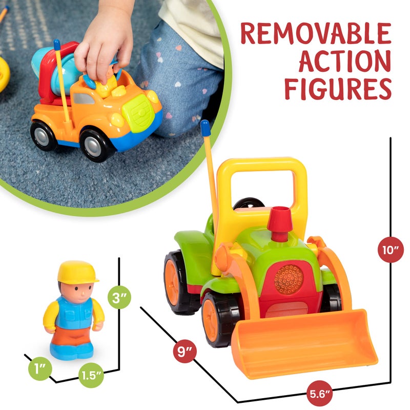 Prextex 2Pk Remote Control Cars For 3-5 Year Old Boys - Truck & Tractor Toddler Toys - Image 5