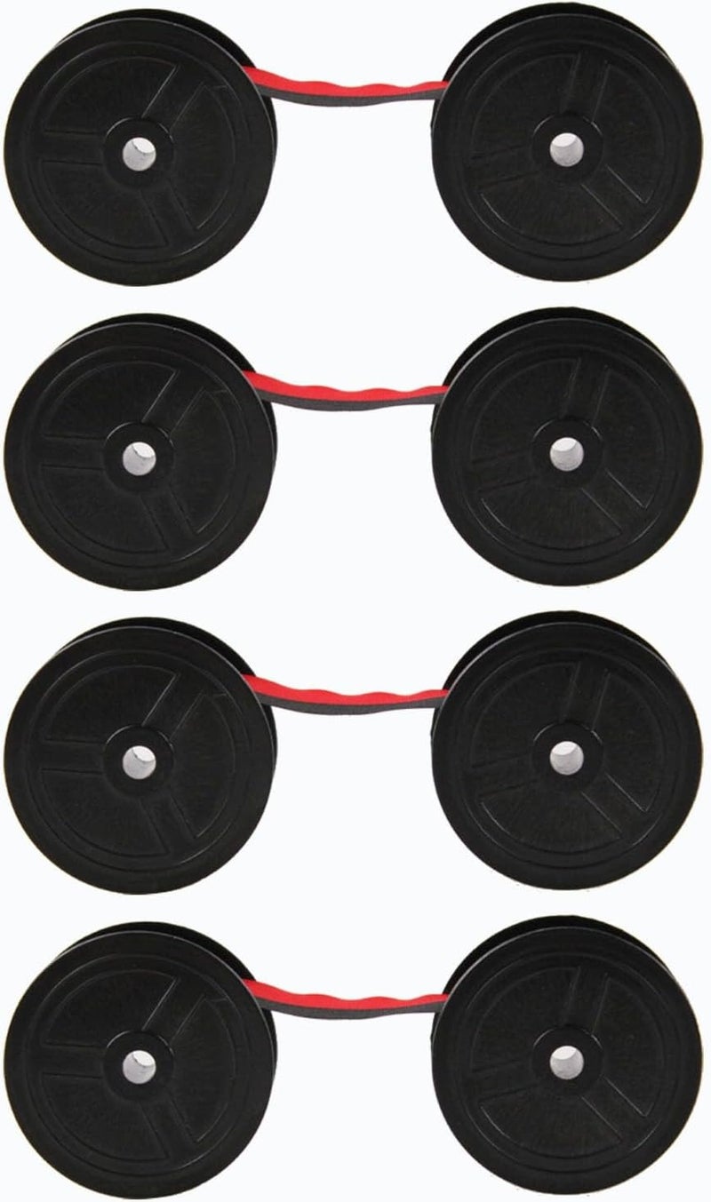 4Pack Calculator Ribbon Twin Spool, Red Black Ink for EL-1197PIII EL-2196BL MP21DX FR-2650TM - Universal Replacement for Printing Typewriter, Adding Machine - Image 2