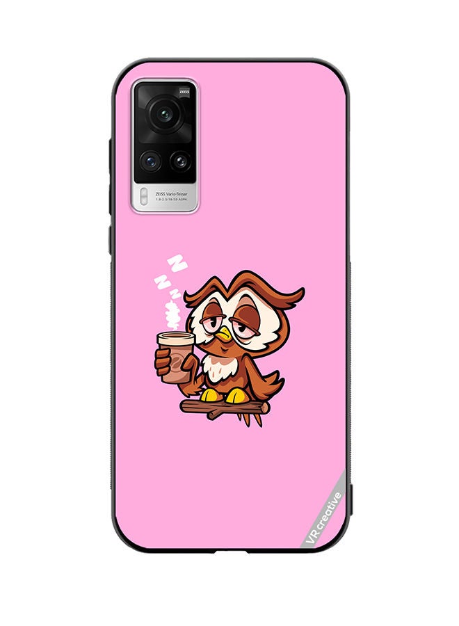 VR CREATIVE Protective Case Cover For Vivo X60 Pro Sleepy Owl Design Multicolour - Image 1