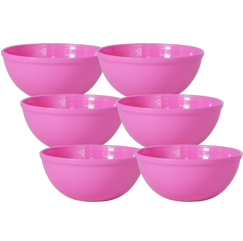 Wonder Sigma 1500 Microwave Safe Multipurpose Plastic Bowl Set, 6 pc Bowl 1300 ml, Pink Color - Image 1