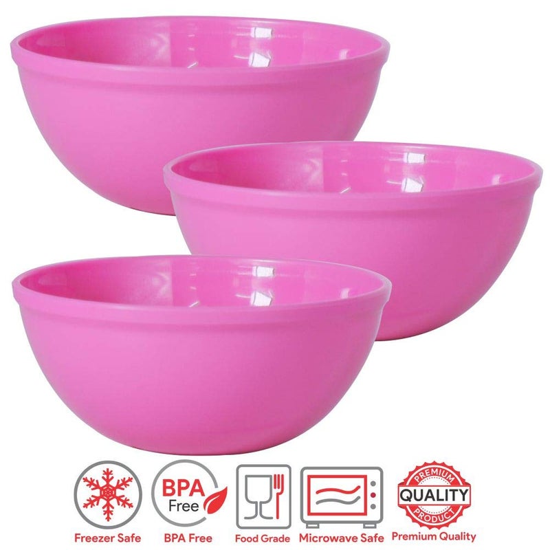 Wonder Sigma 1500 Microwave Safe Multipurpose Plastic Bowl Set, 6 pc Bowl 1300 ml, Pink Color - Image 4