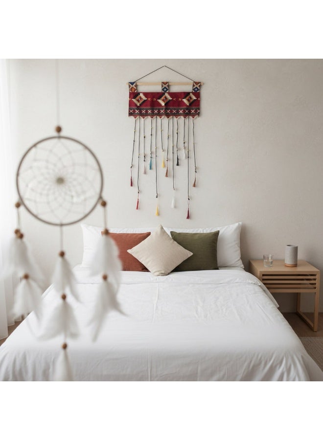 Khayamiya Fabric Wall Hanging with Colorful Tassels & Beads - Ramadan Decor - Image 3