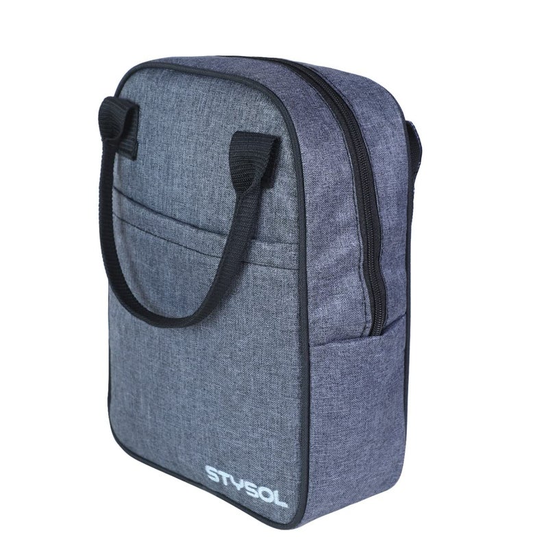 Stysol Stysol Insulated StorageLunch Bag for Office Men Kids School Leak Proof HotCold Tiffin Bags for Man Women Kids College Waterproof Lunch Jute Tote Beg Grey  - Image 3