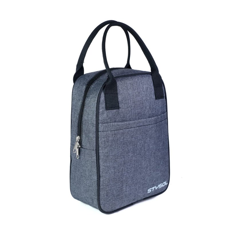 Stysol Stysol Insulated StorageLunch Bag for Office Men Kids School Leak Proof HotCold Tiffin Bags for Man Women Kids College Waterproof Lunch Jute Tote Beg Grey  - Image 2