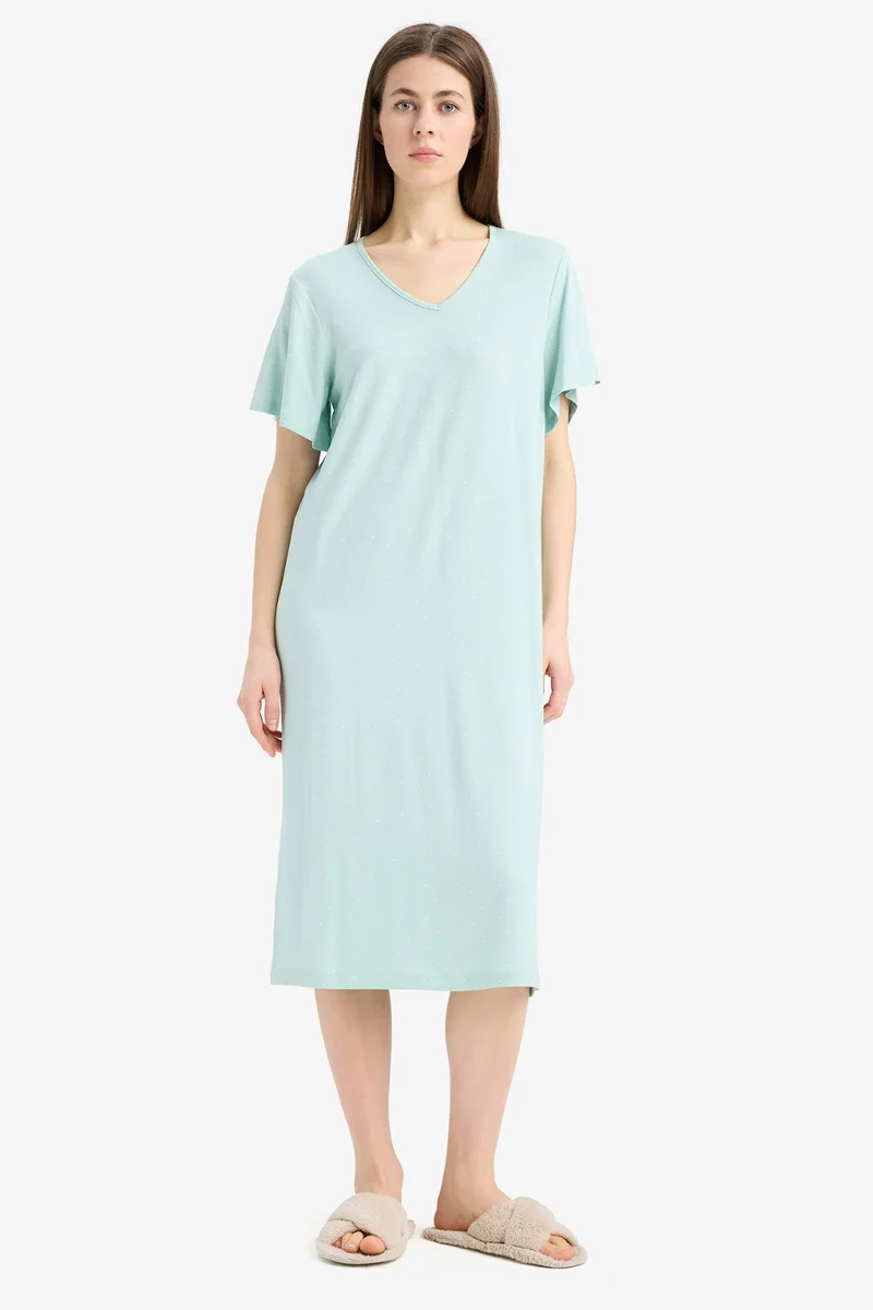ديفاكتو Regular Fit V Neck Dress
