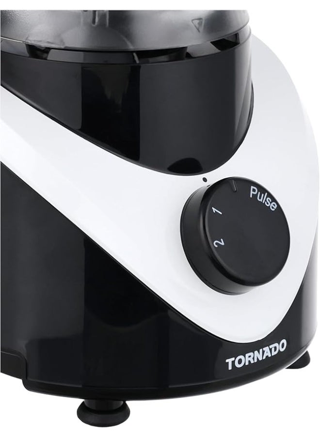 TORNADO - 500W 1.5L Electric Blender with 2 Mills and Sharp Blades in Elegant Black Design High Efficiency for Preparing Juices and Spices with a Stable Base BL5002 - Image 1
