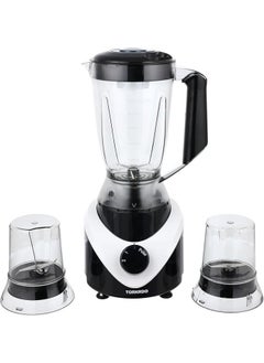 500W 1.5L Electric Blender with 2 Mills and Sharp Blades in Elegant Black Design High Efficiency for Preparing Juices and Spices with a Stable Base BL5002