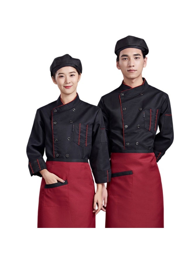 KUYING New Chef Workwear Top+Apron+Hat Set - Image 1