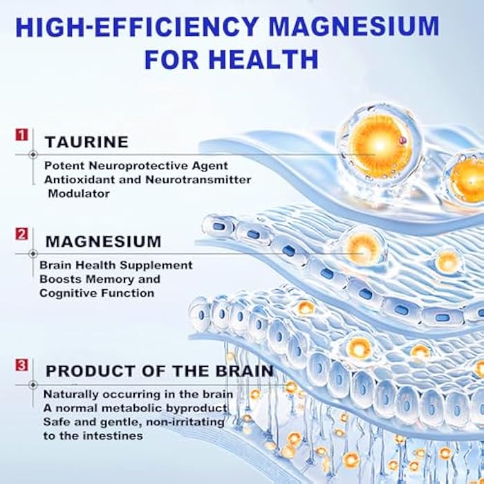 LIIFE Magnesium Taurate 1100mg -180 Vegetarian Capsules-200MG Elemental Magnesium Per Serving - Supports restful Sleep & Helps Maintain Healthy Muscle Function - Image 5