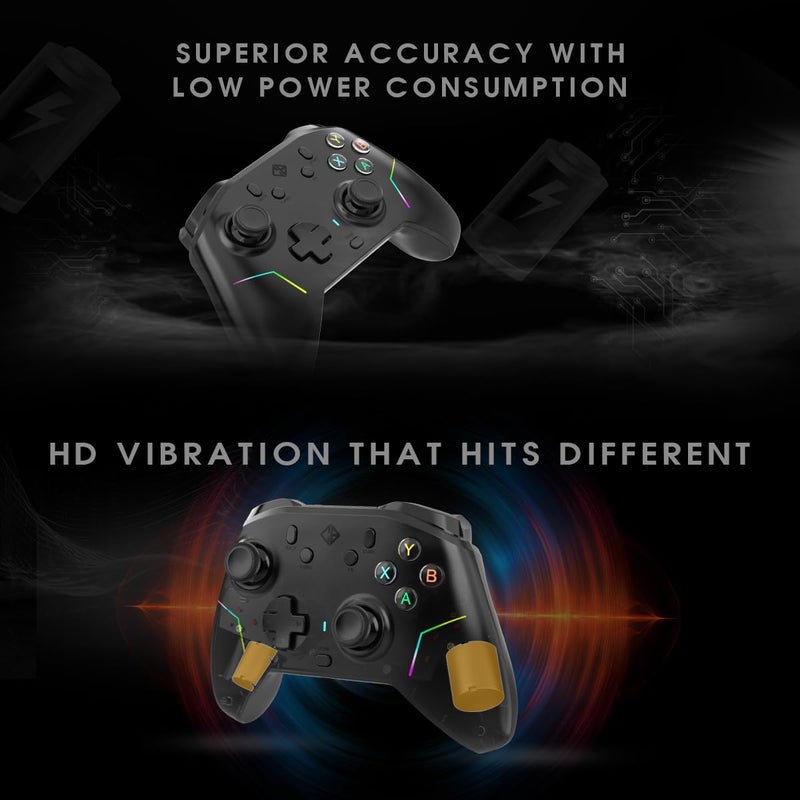 Cosmic Byte وحدة تحكم ستارفورج ثلاثية الوضع | مشغلات بصرية مع أقفال الزناد | عصي تحكم قابلة للاستبدال TMR | ردود فعل الزناد المفاجئ | اهتزاز ملف صوتي عالي الدقة | أزرار خلفية ماكرو | RGB و اتصال ثلاثي الوضع - Image 3