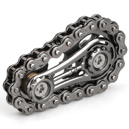 Amarlozn Cool Sprockets Fidget Chain Hand Roller Toys for Kids Adults Metal Transformable Sensory Bike Chain Gears EDC Novelty Stress Relief Desk Office Easter Birthday Gift for Boys Girls Boyfriend Men - Image 1