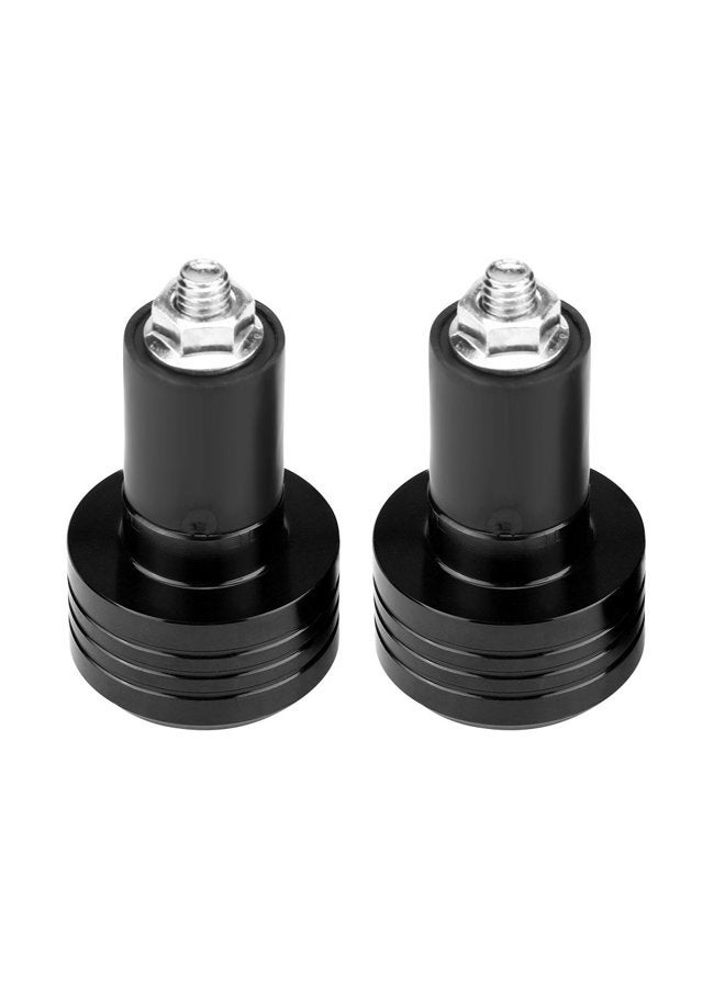 Acouto Pair of 22mm Universal Aluminum Motorcycle Grip Handlebar Ends Weight Balance Plug Black universal handlebar weight motorbike motorbike handlebar ends embout guidon moto bar end weights for motorcycle - Image 5