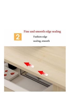 Cool Baby COOLBABY Coffee Table Solid Wood Tatami Low Table Balcony Tea Table Picnic Table Entertainment Table Suitable for Living Room Home Office Rectangular Coffee Table (Black, 120*60*42cm)  - Image 3