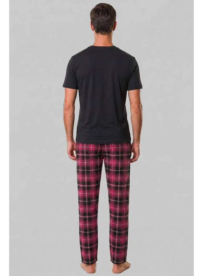 Aytuğ Men's Cotton Plaid Under Pajama Light Red.