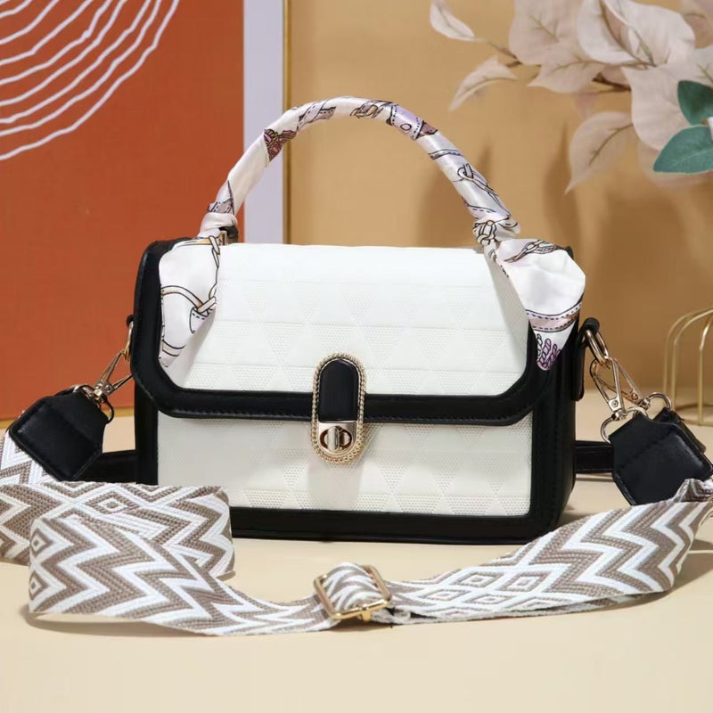 New Style Chanel Style Handbag Rhombic Stitching Shoulder Bag Color Matching High Color Value Fashionable Crossbody Bag Trendy All-Match - Image 2