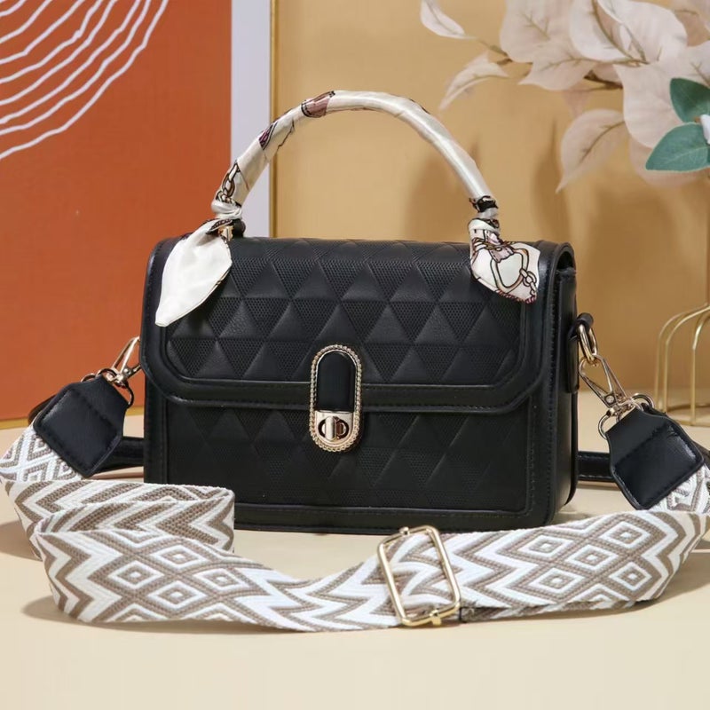 New Style Chanel Style Handbag Rhombic Stitching Shoulder Bag Color Matching High Color Value Fashionable Crossbody Bag Trendy All-Match - Image 3