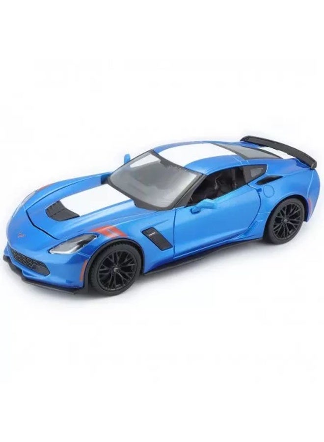Maisto Special Edition 2017 Chevrolet Corvette Grand Sport Die-Cast Car (1:24, Blue)  - Image 2
