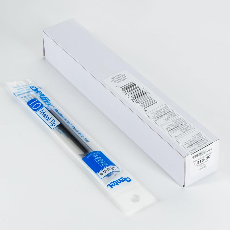 Pentel Refill Ink - for EnerGel Gel Pen, 1.0mm Metal Tip, Bold, Blue Ink, Pack of 6 Refills (LR10-6C) - Image 3