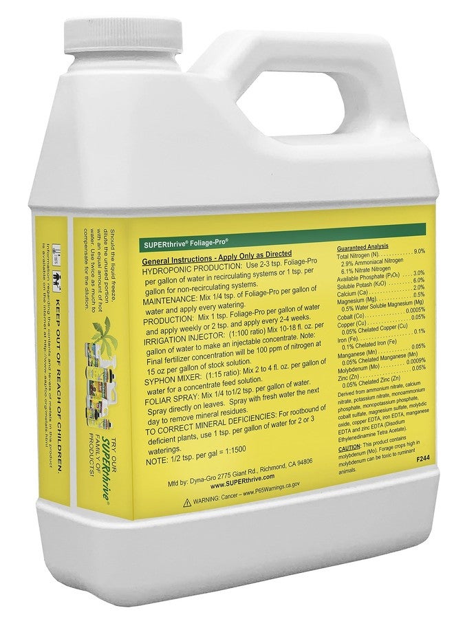 Dyna-Gro Foliage-Pro Nutrient, 1 Qt (DYFOL032) - Image 2