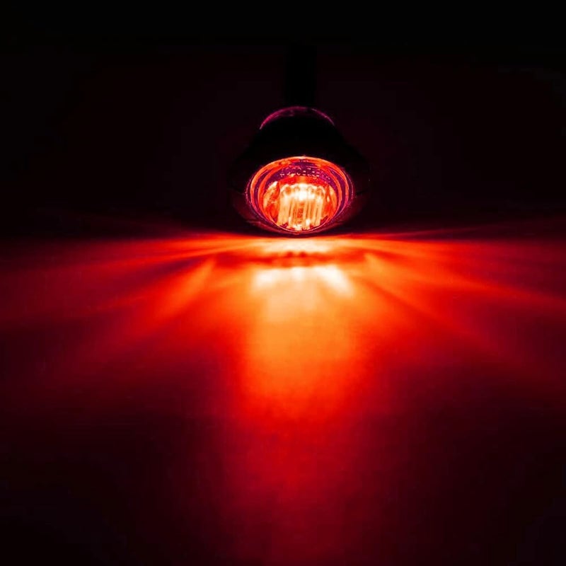 FABOOD F 10PCS Waterproof Smoked Red Mini Round LED Lights - Image 3