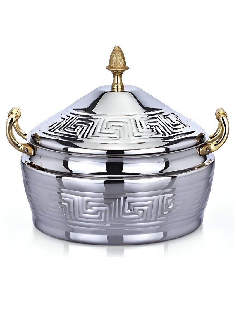 Homemaker Hannah Hotpot 7500ML Silver – Premium 7500ML Silver Hot Pot for Large Meals | Elegant & Durable Design for Special Occasions 