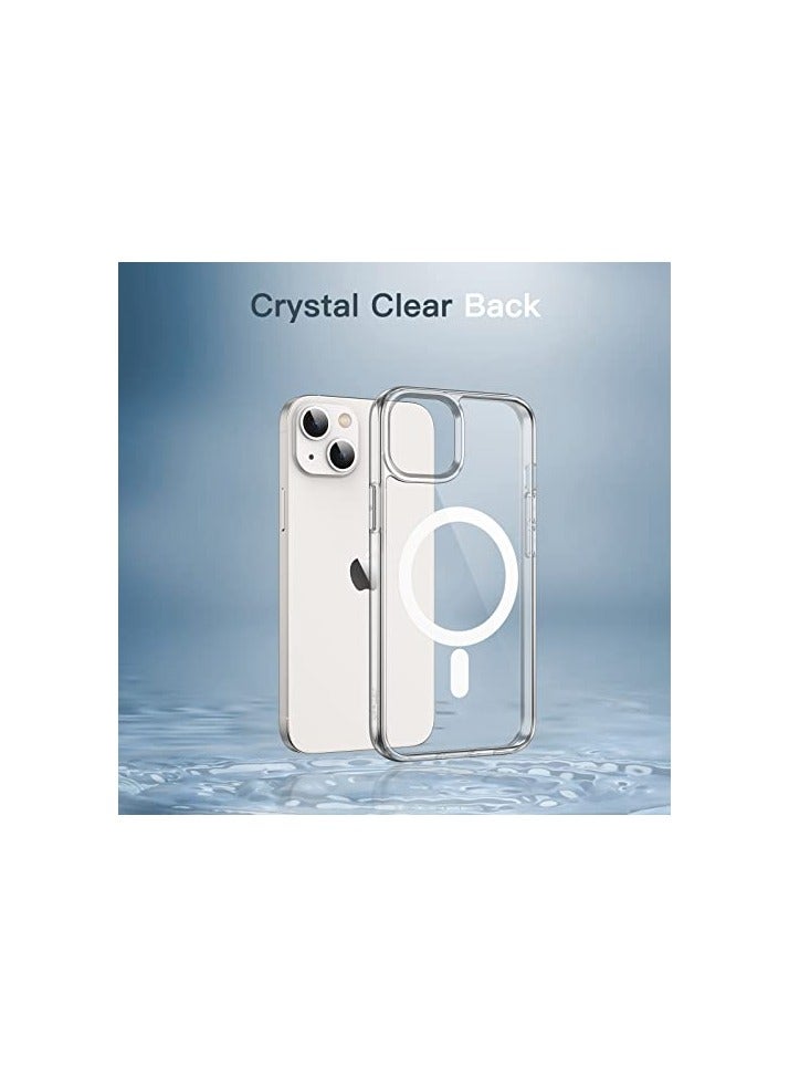 JETech Magnetic Case for iPhone 13 mini 5.4-Inch Compatible with MagSafe Wireless Charging, Shockproof Phone Bumper Cover, Anti-Scratch Clear Back (Clear) - Image 4