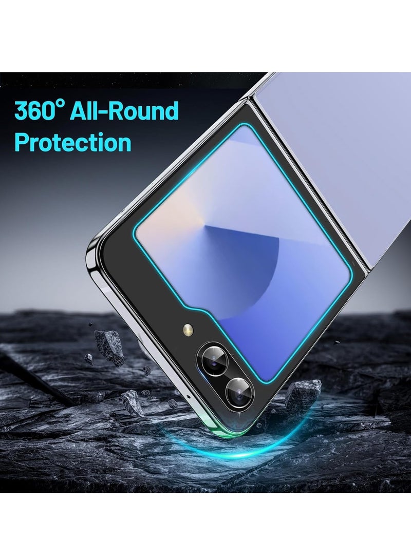 واقي شاشة متوافق مع Galaxy Z Flip 6 2024، غشاء هيدروجيل TPU ناعم حساس للمس، تغطية كاملة، TPU مرن ممتاز، واقي شاشة عالي الوضوح لهاتف Galaxy Z Flip 6 - Image 3