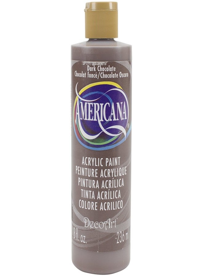 DecoArt Americana Acrylic Paint 8oz-Dark Chocolate