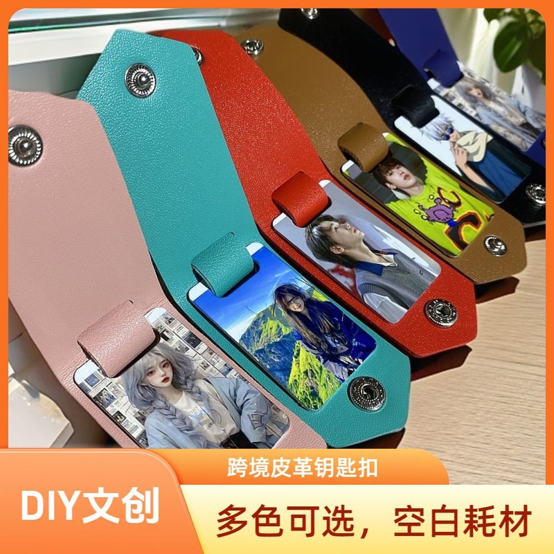 Heat Transfer Leather Keychain Po Clip Pendant Diy Po Sublimation Keychain Pendant - Image 3