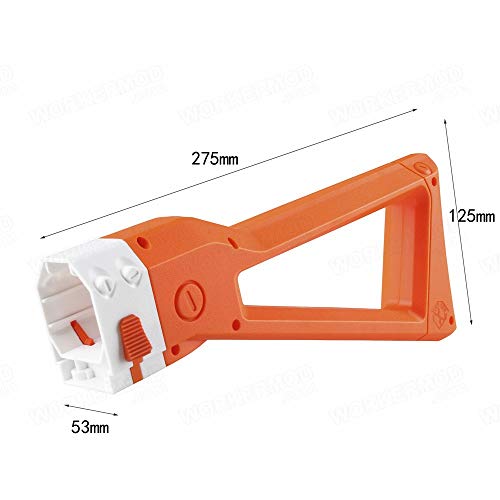 WORKER AK Style Shoulder Stock for nerf NStrike Elite and Nerf Modulus Series Toy Orange - Image 5