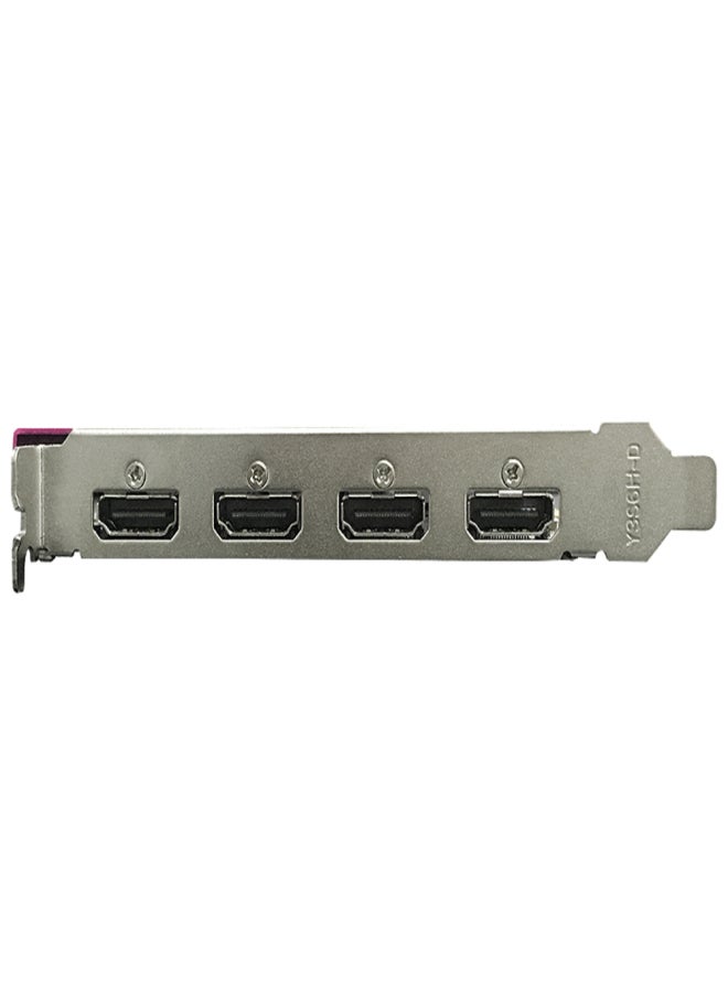 يستون بطاقة رسومات Yeston RX550-4G 4HDMI تدعم الشاشة الرباعية، وتدعم تقسيم الشاشة، وعمق ألوان 10 بت، وتقنية HDR، وذاكرة 4G/128 بت/GDDR5 مع 4 منافذ HDMI. - Image 3