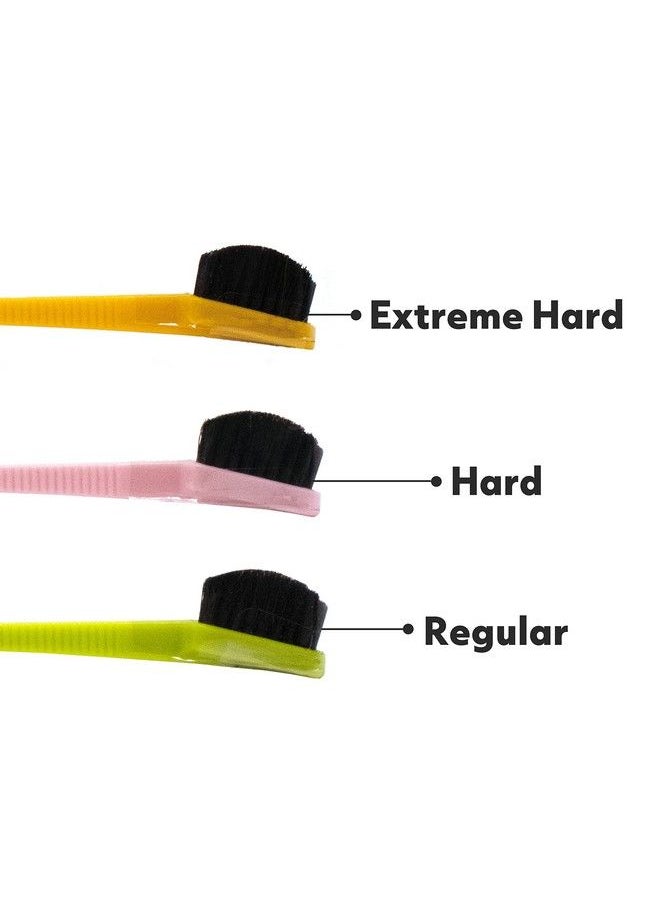24 Hour Edge Tamer Brush 2In1 Brush & Comb 3Pack Swine Bristle Dualended No Flaking Styling Tool | Regular Hard Extreme