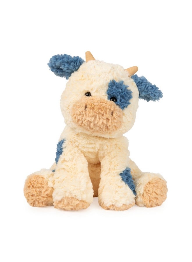 GUND Cozys Collection Cow, Stuffed Animal for Ages 1 and Up, Spring Decor Plush Toy, Cream/Blue, 10” - Image 1