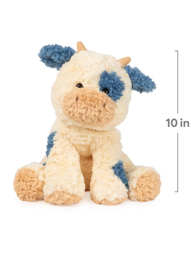 GUND Cozys Collection Cow, Stuffed Animal for Ages 1 and Up, Spring Decor Plush Toy, Cream/Blue, 10” - Image 5