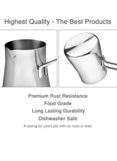 Elegant coffee pot or melting butter And chocolate made by Stainless steel Available in several sizes  - Image 5