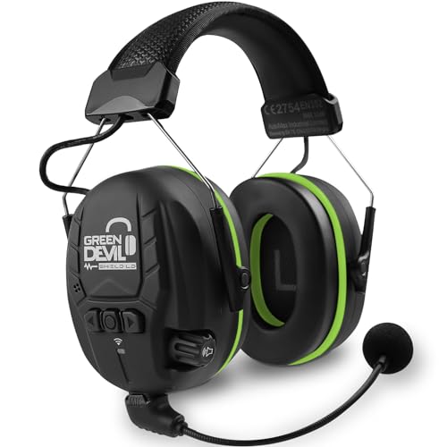 GREEN DEVIL Electronic Bluetooth Hearing Ear Protection Headphones With Boom Microphones 27dB Noise Cancelling Earmuffs - Image 1