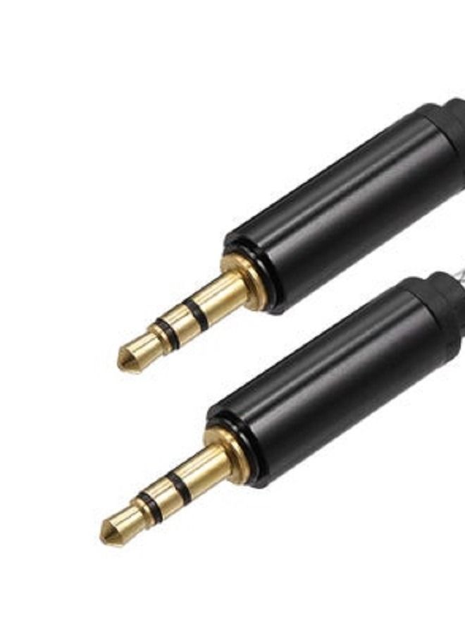 3.5 mm Jack Auxiliary Audio Cable For Car/Phone/Laptop V4424B_P Black  - Image 2