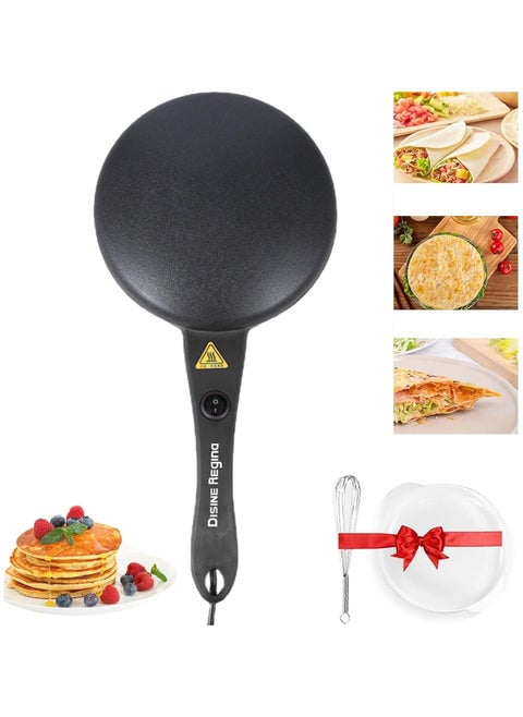 Instant Crepe Maker,Crepe Maker Nonstick,7in Electric Pancake Maker,Batter Spreader,Portable Crepe Maker & Non-Stick Dipping Plate,Non-Stick Griddle Baking Pan Cake Machine With Auto Power Off (Black)