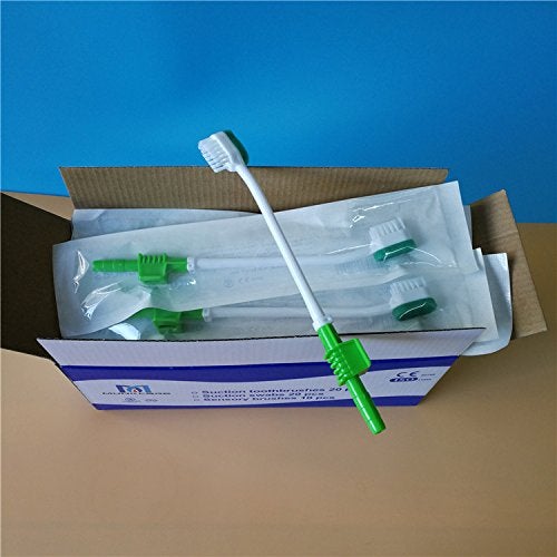 MUNKCARE Elderly Oral Cleaning Disposable Suction Swab Toothbrush Head of Green BOX of 30pcs - Image 3